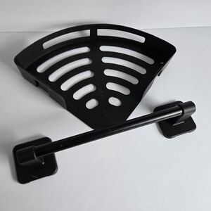 Black Bathroom Towl Rack And Shelf Vintage